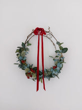 Load image into Gallery viewer, Wreath - Thistles, Eucalyptus & Raspberries